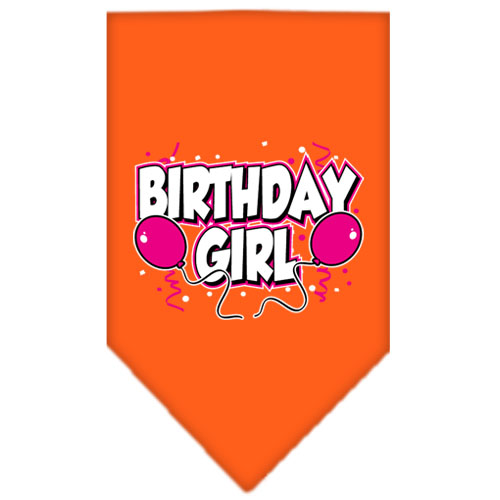 Birthday girl Screen Print Bandana Orange Large